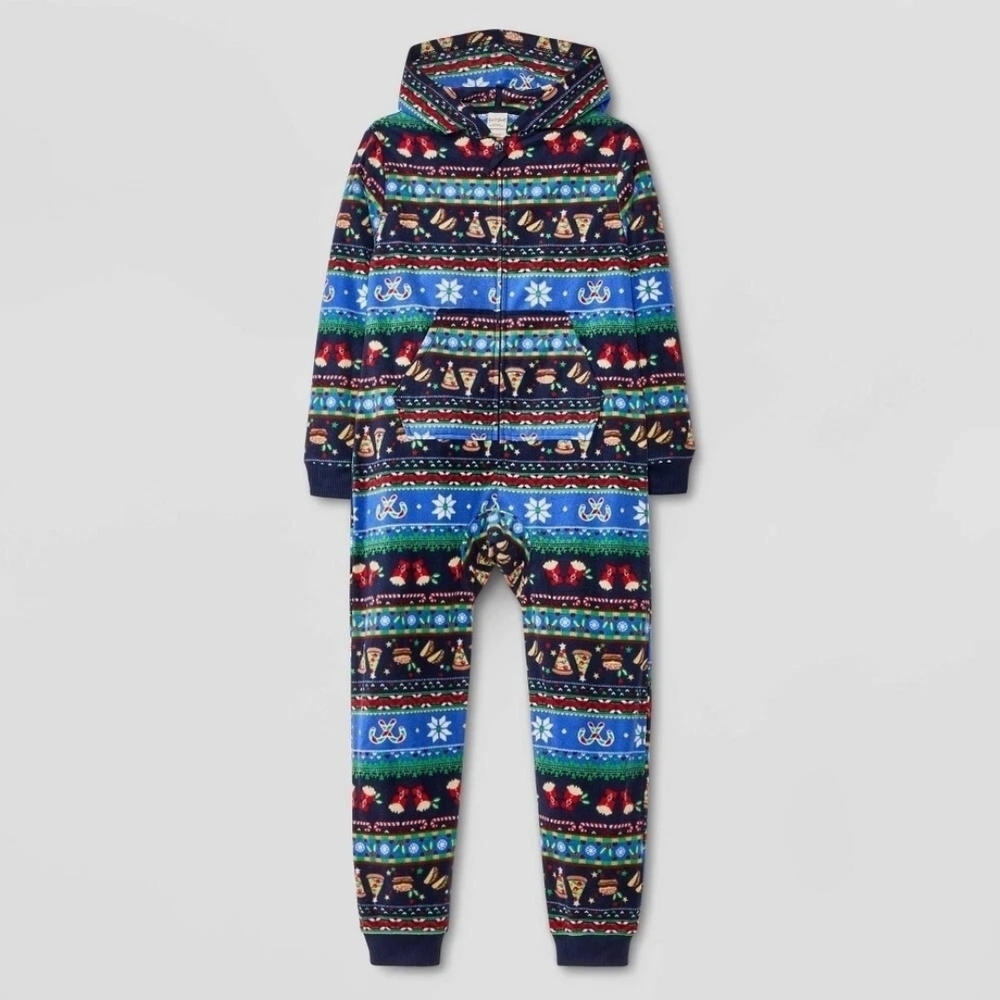 Cat & Jack Festive Blue Kids Pajamas
